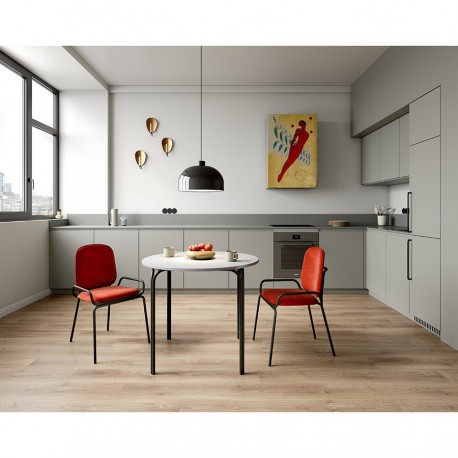 Стул ror, double frame, велюр, черный/темно-красный