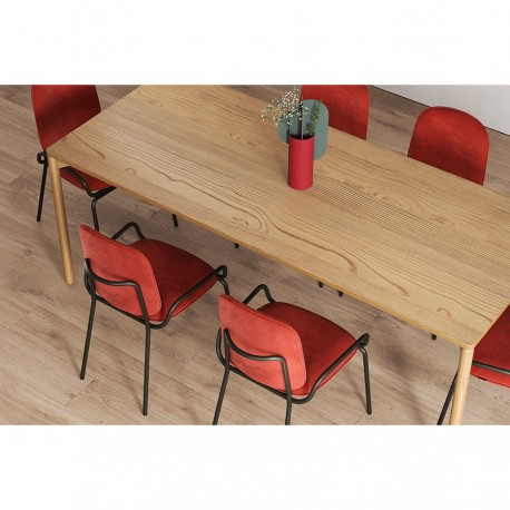 Стул ror, double frame, велюр, черный/темно-красный