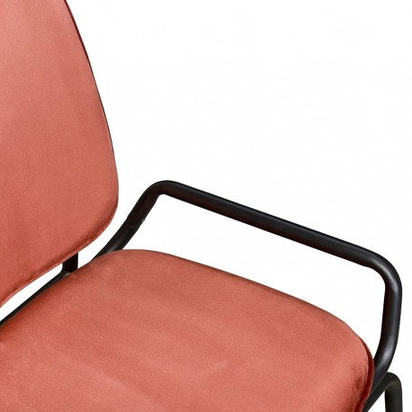 Стул ror, double frame, велюр, черный/темно-красный