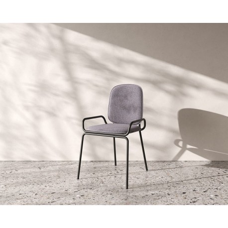 Стул ror, double frame, рогожка, черный /серый