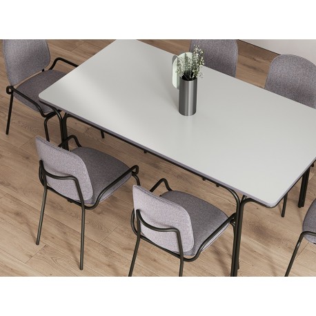 Стул ror, double frame, рогожка, черный /серый