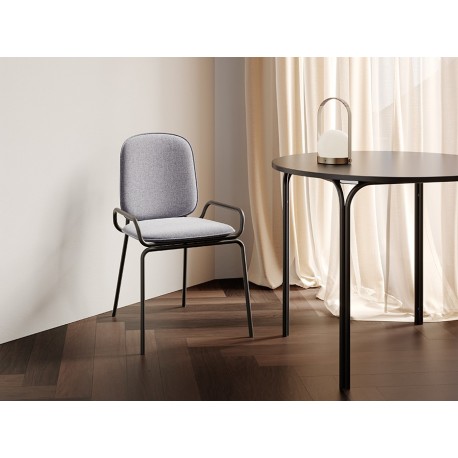 Стул ror, double frame, рогожка, черный /серый