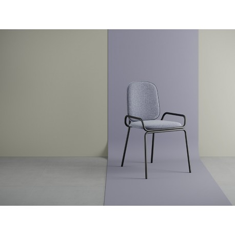 Стул ror, double frame, рогожка, черный /серый