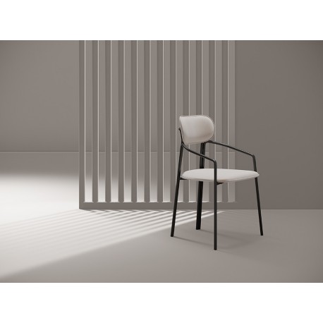 Стул ror, round, велюр, черный/бежевый