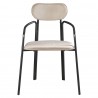 Стул ror, round, велюр, черный/бежевый