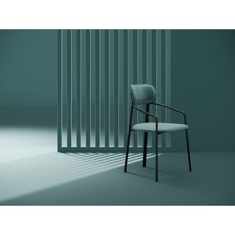 Стул ror, round, велюр, черный/зеленый