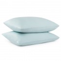 Набор из двух наволочек из сатина голубого цвета из коллекции essential, 50х70 см