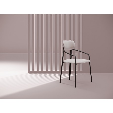 Стул ror, round, велюр, черный/розовый