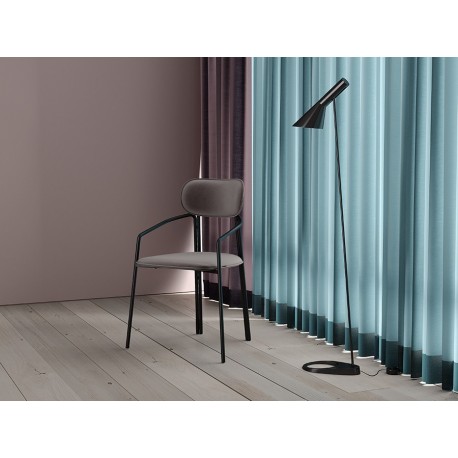 Стул ror, round, велюр, черный/серый