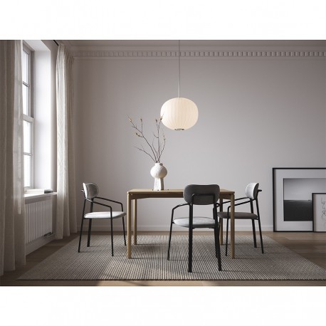 Стул ror, round, велюр, черный/серый