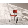 Стул ror, round, велюр, черный/темно-красный