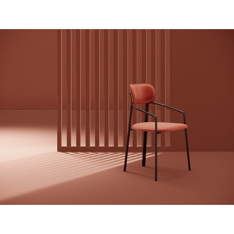 Стул ror, round, велюр, черный/темно-красный