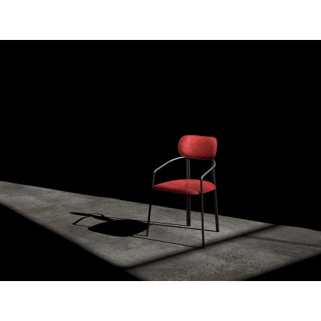 Стул ror, round, велюр, черный/темно-красный