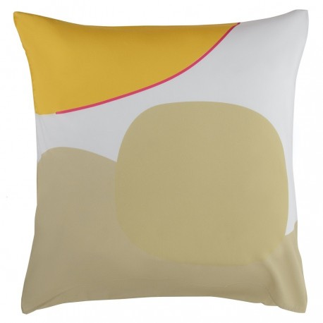 Набор из двух наволочек из сатина горчичного цвета с авторским принтом из коллекции freak fruit, 70х70 см