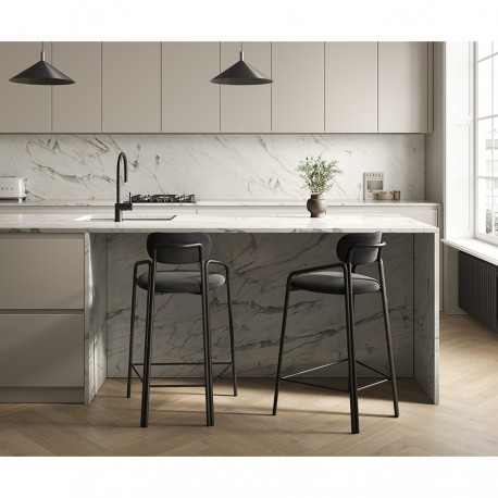 Стул полубарный ror, round, велюр, черный/черный