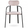 Набор из 2 стульев ror, round, велюр, черный/розовый
