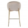 Стул полубарный coral, велюр, серо-бежевый