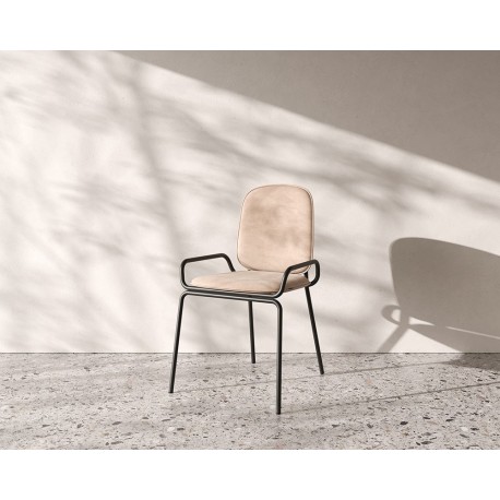 Стул ror, 2 frame, велюр, черный/бежевый
