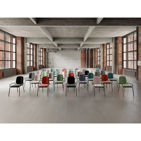 Стул ror, 2 frame, велюр, черный/бежевый