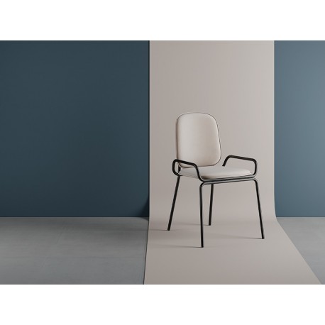 Стул ror, 2 frame, велюр, черный/бежевый