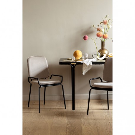 Стул ror, 2 frame, велюр, черный/бежевый