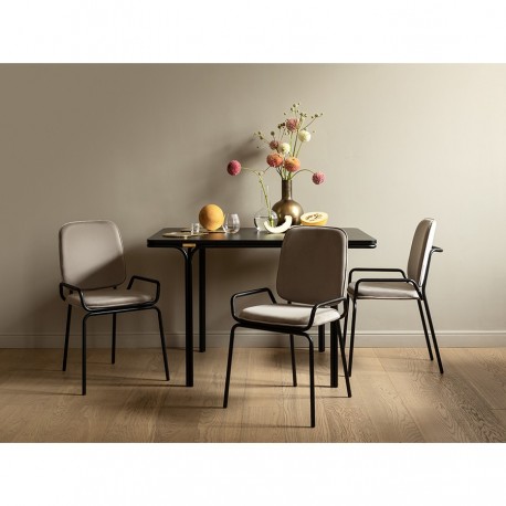 Стул ror, 2 frame, велюр, черный/бежевый