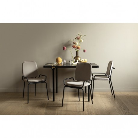 Стул ror, 2 frame, велюр, черный/бежевый