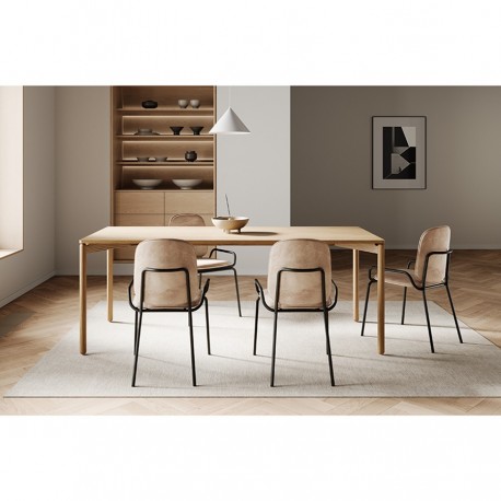 Стул ror, 2 frame, велюр, черный/бежевый