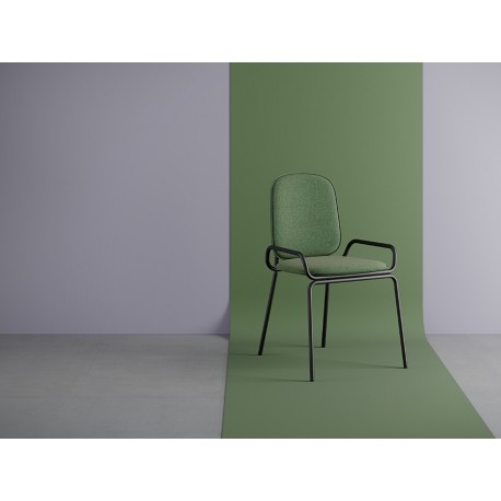 Стул ror, 2 frame, рогожка, черный /зеленый