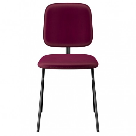Стул ror, y, велюр, черный/пурпурный