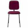 Стул ror, y, велюр, черный/пурпурный
