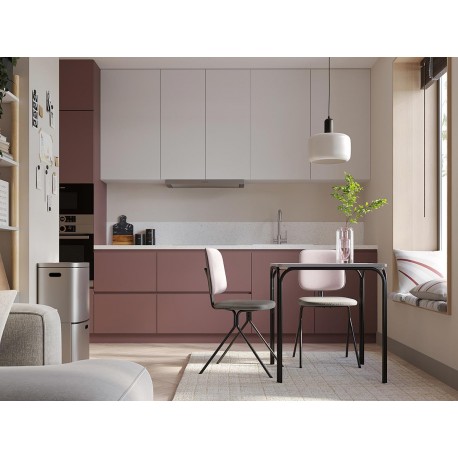 Стул ror, y, велюр, черный/серо-голубой/розовый