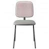 Стул ror, y, велюр, черный/серо-голубой/розовый