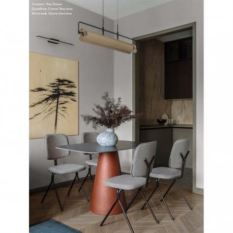 Стул ror, y, рогожка, черный/серый