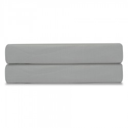 Простыня на резинке из сатина светло-серого цвета из коллекции essential, 200х200х30 см