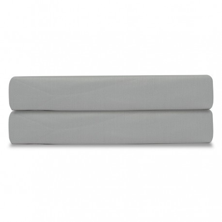 Простыня на резинке из сатина светло-серого цвета из коллекции essential, 200х200х30 см
