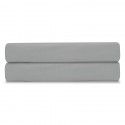 Простыня на резинке из сатина светло-серого цвета из коллекции essential, 200х200х30 см
