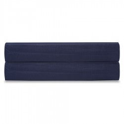 Простыня на резинке из сатина темно-синего цвета из коллекции essential, 200х200х30 см