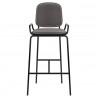Стул барный ror, 2 frame, велюр, черный/серый