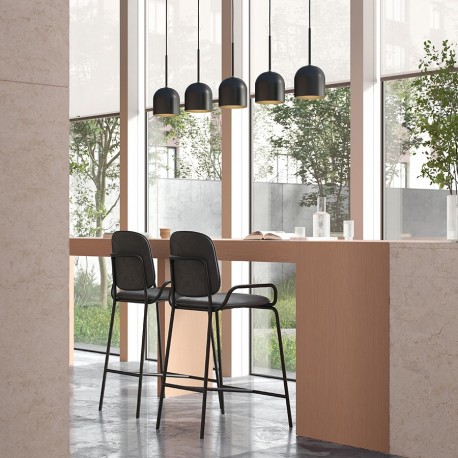 Стул полубарный ror, 2 frame, велюр, черный/черный