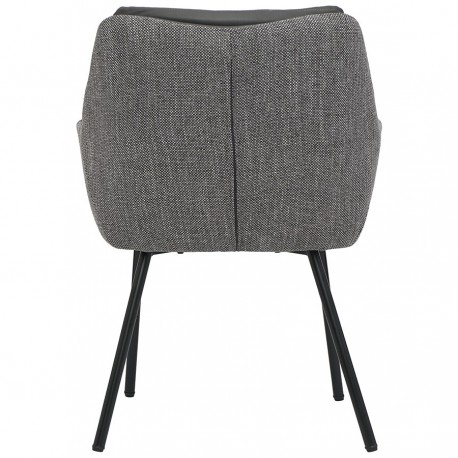 Стул allar, экокожа, рогожка, серый