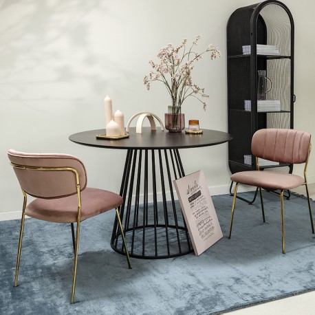 Стул eirill, велюр, розовый