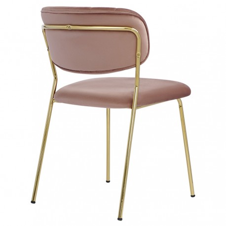 Стул eirill, велюр, розовый