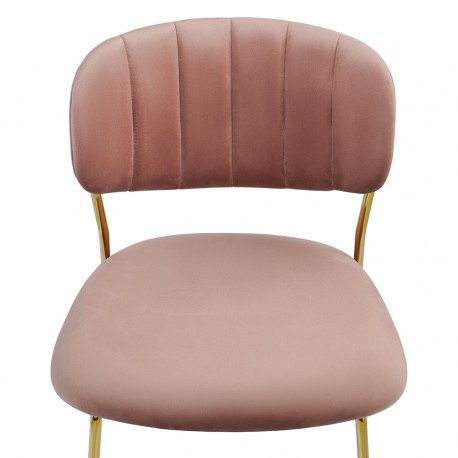 Стул eirill, велюр, розовый
