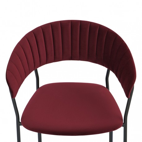 Стул stefany, велюр, винный
