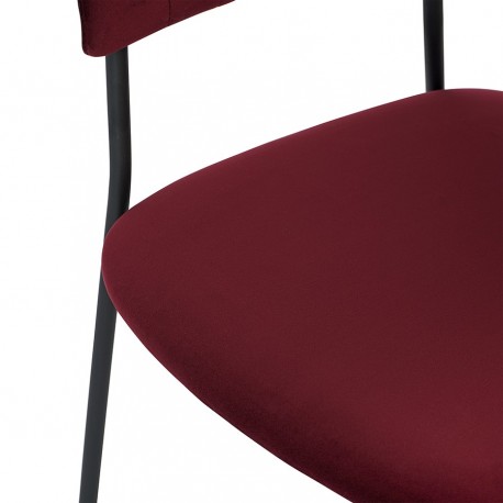 Стул stefany, велюр, винный