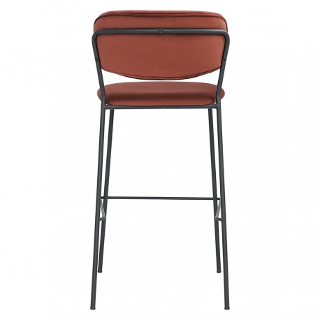 Стул барный eirill, велюр, кирпичный
