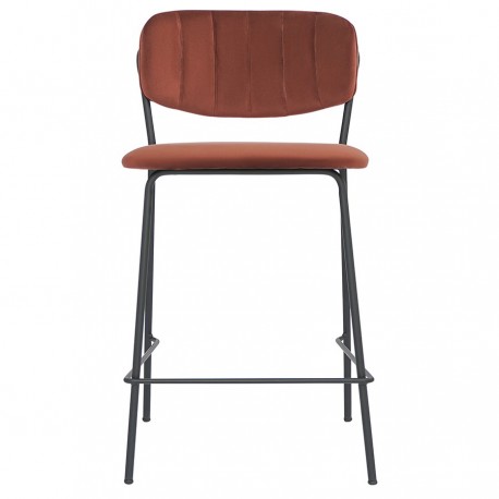 Стул полубарный eirill, велюр, кирпичный