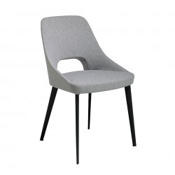 Обеденный стул A203 серый тканевый на металлических ножках