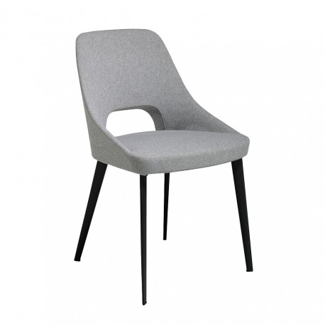 Обеденный стул A203 серый тканевый на металлических ножках